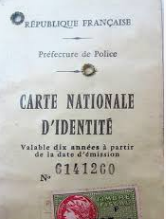 ancienne carte d'identité nationale française