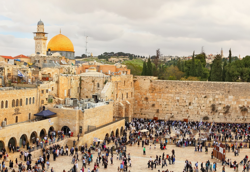 Le mur des lamentations, à Jérusalem